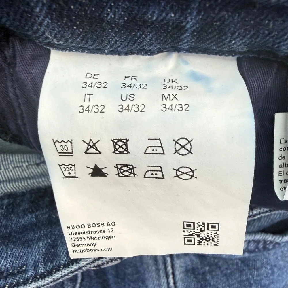Hugo Boss Maine3 Jeans Men 34x32 Blue Stretch Regular Fit Denim Pants